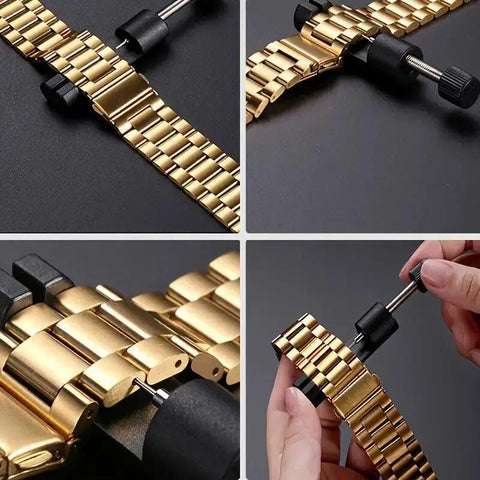 All In One Watch Link Removal Kit With Two Link Pliers Pin Remover Replacement Pins And Extractors For Easy Band Sizing And Bracelet Adjustment