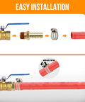12 Pack Brass Air Hose Fittings Three Eighth Barb To One Quarter NPT Male Adapters With Sealant And 12 Clamps installation guide