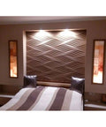 Bedroom with Wind Seamless 3D Wall Panels White Pack Of 6 Tiles For Quick Seamless Walls And Ceilings 24 Sq Ft Coverage Paintable With Acrylics
