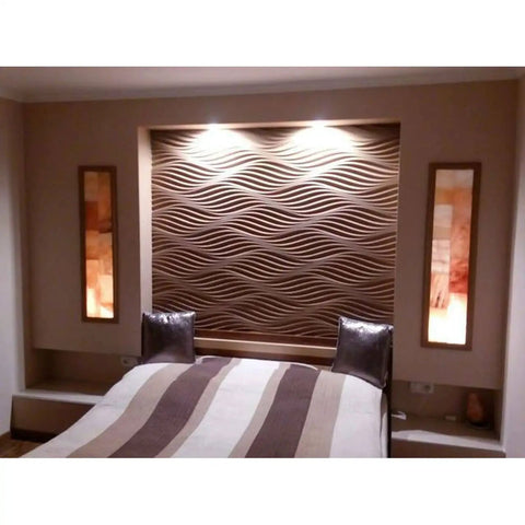 Bedroom with Wind Seamless 3D Wall Panels White Pack Of 6 Tiles For Quick Seamless Walls And Ceilings 24 Sq Ft Coverage Paintable With Acrylics