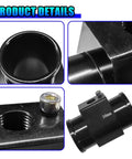 Close-up view of the Ridiculously Solid Aluminum Water Temp Joint Pipe With Clamps, 38Mm Radiator Hose Adapter showcasing the port and finish.