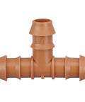 Single piece from 24 Piece Barbed Tee Fittings Set for One Half Inch Drip Irrigation Tubing 0.600 Inch ID Compatible With Most Standard Tubing