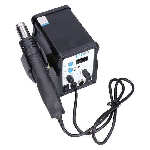 Pro Grade Digital Hot Air Rework Station 898D with Adjustable Temperature and Air Flow, 750W power, aluminum alloy body