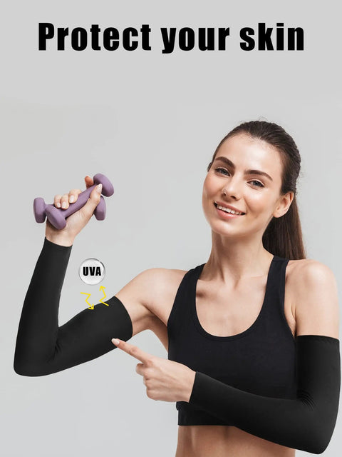 Keep Your Arms Cool With These Dope 10 Pack Uv Protection Sleeve Covers Crafted From Breathable Ice Silk Fabric That Wicks Moisture Fast While Providing A Snug Fit To Hide Tattoos During Summer Workouts Or Road Trips
