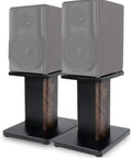 12 Inch Tall Wood Speaker Stands Set Of 2 for Home Theater HiFi Desktop and Satellite Speakers with MDF and stable base.