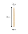 Tapered Wooden Nails For Woodworking And Craft Projects, 9/64 Inch (3.5mm), Natural Japanese White Birch Dowels For Small Furniture, Bulk Pack Of 300 Pieces