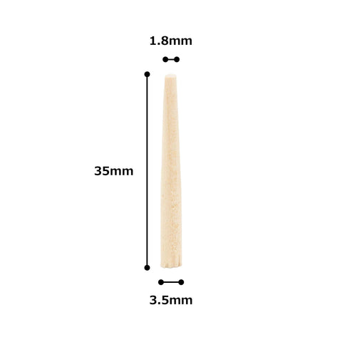 Tapered Wooden Nails For Woodworking And Craft Projects, 9/64 Inch (3.5mm), Natural Japanese White Birch Dowels For Small Furniture, Bulk Pack Of 300 Pieces