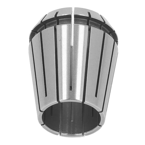 Top Tier Spring Collet Chuck for CNC Engraving And Router Milling Lathe With High Precision Carbide Workholding Plus ER Spindle Compatibility For Machining Centers At Just 21mm Diameter, detailed view of metal collet.