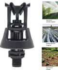 Rotary Oscillating Irrigation Sprinkler Nozzle For Farm Crops Adjustable Spray Radius 6 To 9 Meters Low Pressure Compatible
