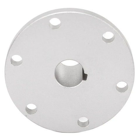 Beefy Aluminum RC Motor Shaft Coupler Flange Connector Easy Install For Half Inch Shafts Upgrade Your RC Car Boat Drone With High Strength Durable Aluminum Alloy, silver flange