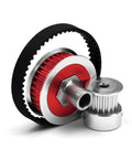 Race-Grade TT02 Belt Drive RC Car Transmission System With 36T Aluminum Pulley And 16T Gear For Tamiya 1/10 4WD Cars, Red