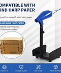 Manual Void Fill Dispenser For Kraft Buffer Paper Adjustable Height Cushioning Machine with blue cone and sturdy base, holds 380x280mm paper.