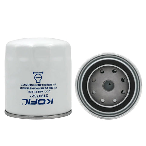 Heavy Duty Coolant Filter Fits Volvo D11 D13 D16 Engines Replaces WF2129 PR9661, white cylindrical filter, metal base.
