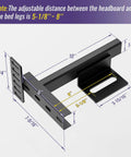 Adjustable Headboard Brackets Metal Bed Frame Wall Mounts With Footboard Extension Kit Fits Twin Full Queen King Bed measurements and design