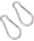 Heavy Duty 3.1 Inch Stainless Steel Carabiner Clips Set of 4 Built to Last Spring Snap Hook D Ring Locking Carabiners visible