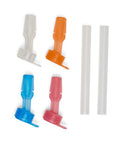 Thrive Kids Bite Valve Replacement Kit For Flip Straw Water Bottles On The Go Spill Resistant Easy Swap 4 Pack Multicolor replacement valves and straws