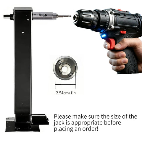 Ditch Elbow Grease, Hardcore Stainless Steel Trailer Jack Drill Adapter For One Inch Drive Shaft with drill attachment.