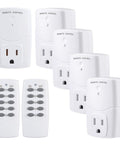 Wireless Remote Control Outlet Switch Kit With 5 Outlets And 2 Remotes, Plug-and-Play RF Light Switch For Home Appliances
