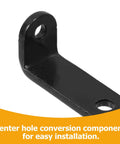 Close-up of Beefy U Shaped Shelf Bracket Black Steel Pack Of 2 with center hole for easy install and sturdy support