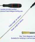 Flexible Magnetic Pickup Tool With Bendable Neck, 24-inch length, black and red handle, 2.2 lbs capacity, close-up view