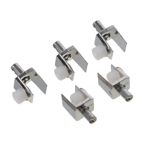 Beefy Heavy Duty Glass Shelf Brackets Set 100 Pack corrosion resistant zinc alloy support clips, rustproof pegs view