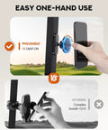 Comparison of Kickass Magnetic Golf Cart Phone Holder With MagSafe showing easy one-hand use and complex install options.