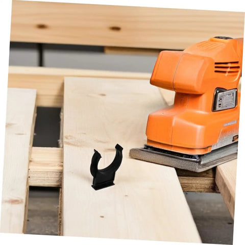 No Drama Hidden Toe Kick Clips For Kitchen Cabinets And Furniture Legs 50 Piece Heavy Duty Plastic Baseboard Fasteners on wood.