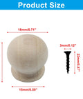 Mini Unfinished Wood Dresser Knobs Plus Cabinet Hardware 20 Piece Pack Slick Round Drawer Pulls with dimensions 18mm wide.