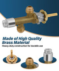 Low Pressure LPG Propane Fire Pit Flame Failure Safety Control Valve Kit Replacement Part with brass construction shown in detail.