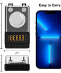 Ultra Precise 50g Digital Milligram Scale With 0.001g Readout For Reloading, Compact Black Powder Scale beside smartphone