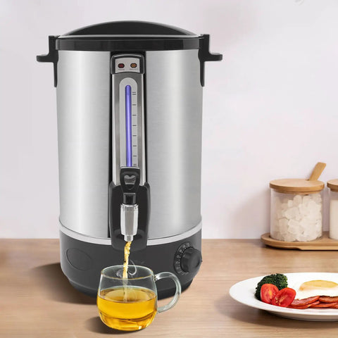 Commercial Electric Hot Water Dispenser 2200W Stainless Steel Boiler, 3.4 Gal Capacity in kitchen setting