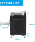 YEJMKJ NEMA 17 bipolar stepper motor, 2-phase 4-lead, 1.5A, 1 m cable, 1.66x1.66x1.3 in