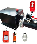 1Pc Dc Hydraulic Power Unit With 1.6kw Motor And Remote Control, featuring 6L tank, SAE6 ports, and compact design for heavy duty use.