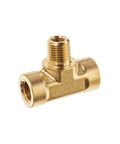 Top Shelf Brass Branch Tee Pipe Fitting With 3/4 Inch Npt Male And Female Connectors, showcasing the durable brass construction.