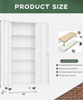 73 Inch Rolling Metal Storage Cabinet With Locking Doors And Adjustable Shelves Built Tough On Wheels For Home Garage Shop Or Workshop Rust Resistant White Finish Heavy Duty Steel With Large Capacity 32 Inch Wide 16 Inch Deep, front view