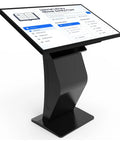 43 Inch Interactive Touch Screen Kiosk Running Windows Os Platform With Straight Up 10 Point Pc ap, front view with library interface.