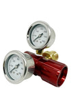 Red Anodized Aluminum Argon Regulator With 0 To 400 PSI Range High Flow 45 CFM Lightweight One Quarter Inch FNPT Outlet