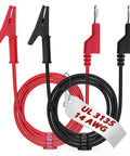 14 Gauge 2 Pack 3.3 Ft Stackable 4mm Banana Plug To Alligator Clips Beefy Heavy Duty Silicone Test Leads Kit For Testing