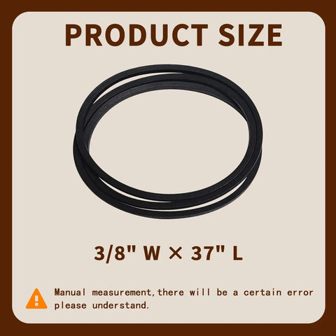 V Belt Replacement Three Eighths Inch By Thirty Seven Inch For Walk Behind Lawn Mowers Fits HRR216 K10 VLAA K10 VYAA K11 VKAA