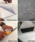 Dark Gray Concrete Texture Contact Paper Thick Matte Vinyl Wallpaper Peel and Stick for countertops demonstration
