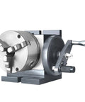 Universal Milling Machine Indexing Head With Tailstock And Indexing Plate For Cnc Routers with a 3-jaw chuck for precision work.