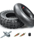 4.10/3.50-6 Tire Inner Tube for Lawn Mowers Wheelbarrows Go Karts ATVs, heavy-duty tube with installation accessories