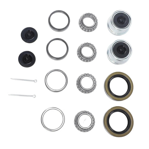 Two Set All In One Boat Trailer Axle Hub Wheel Bearing Kit With Grease Seals And Cotter Pins Fits 16 Inch 2000 2200 Lbs Axles