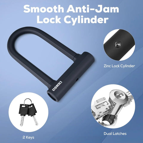 Beefed Up Bike Lock With 5 Foot Security Cable And 17mm U Lock Shackle For Electric Scooters Bicycles Ebikes And Motorcycles Mounting Bracket And Keys Lightweight Scratch Resistant Silicone Sleeve Keeps Your Frame Safe