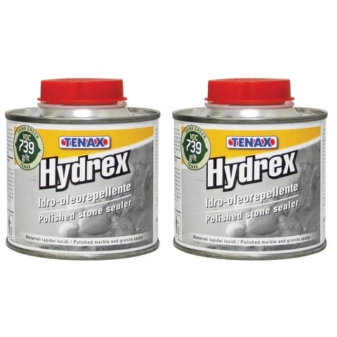 Hydrex Granite And Marble Sealer For Stone And Concrete One Quarter Liter Pack Of Two Clear Silicone Based Water Repellent Sealer
