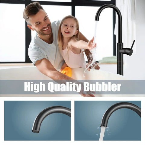 Oil Rubbed Bronze Freestanding Tub Filler With Single Lever Handle Floor Mounted Brass Bath Faucet shown in modern bathroom.