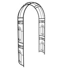 Heavy Duty Rustproof Iron Garden Arbor Wedding Arch, 95.3 Inch High By 45 Inch Wide, Built To Last Pergola Trellis graceful design