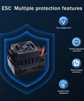 Waterproof Brushless Motor And ESC Combo For 2S LiPo, 3650 3900KV Sensorless Motor With 60A ESC showing protection features