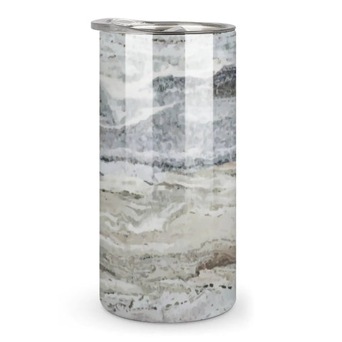 Decorator Grey Granite Stone Look Gradient Water Cup Made From 304 Stainless Steel With Leak Proof Lid Thickened Base And Grab And Go Portable Design For Outdoor Travel And Daily Use.