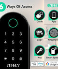 Fingerprint Smart Door Lock With Handle And Keypad Built In WiFi No Gateway Needed For Remote Access Keyless Entry